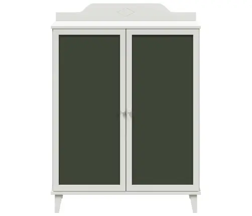 Krishtuli Skapītis Ar Plauktu Ar Durvīm Balts Inženierijas Koks Vidaxl