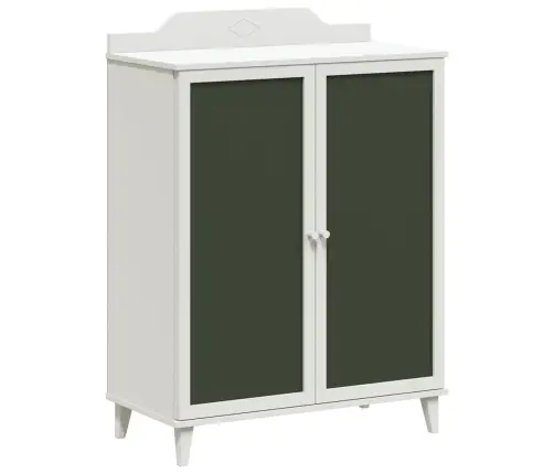 Krishtuli Skapītis Ar Plauktu Ar Durvīm Balts Inženierijas Koks Vidaxl