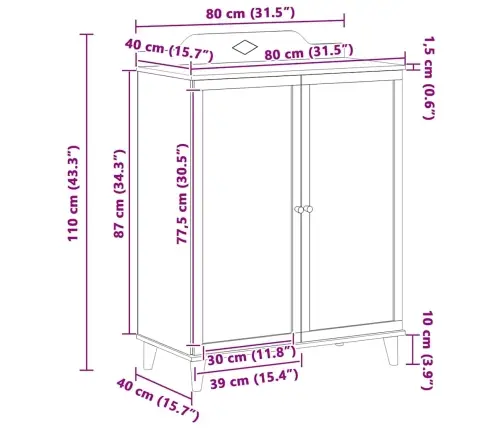 Krishtuli Skapītis Ar Plauktu Ar Durvīm Balts Inženierijas Koks Vidaxl
