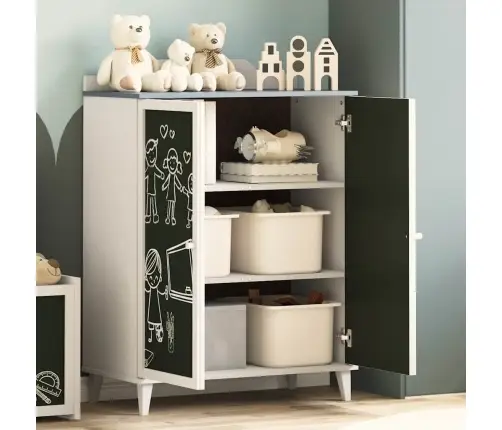 Krishtuli Skapītis Ar Plauktu Pelēka Un Balta Inženierijas Koks Vidaxl