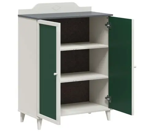 Krishtuli Skapītis Ar Plauktu Pelēka Un Balta Inženierijas Koks Vidaxl