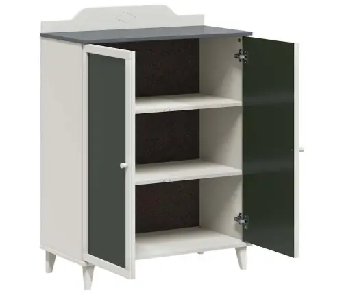 Krishtuli Skapītis Ar Plauktu Pelēka Un Balta Inženierijas Koks Vidaxl