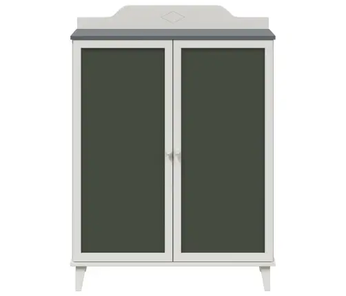 Krishtuli Skapītis Ar Plauktu Pelēka Un Balta Inženierijas Koks Vidaxl