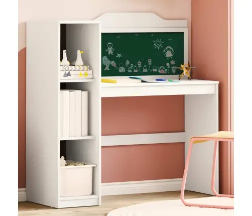 Stalas Su Atvira Saugykla Ir Kreida Su Lentyna Roros Balta