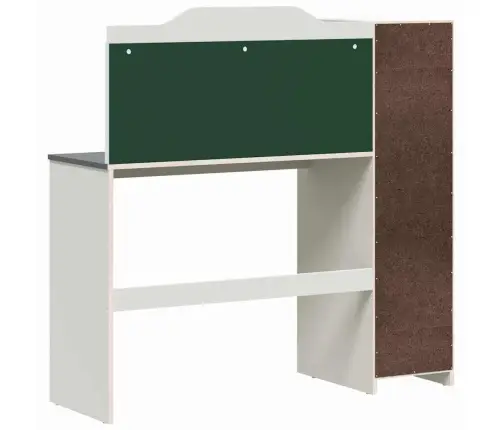 Kreida Galda Ar Plauktu Balts Un Pelēks 120 X 45 X 118.5 Cm Vidaxl