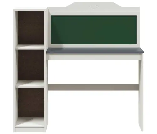 Kreida Galda Ar Plauktu Balts Un Pelēks 120 X 45 X 118.5 Cm Vidaxl