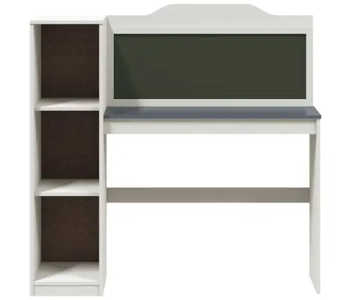 Kreida Galda Ar Plauktu Balts Un Pelēks 120 X 45 X 118.5 Cm Vidaxl