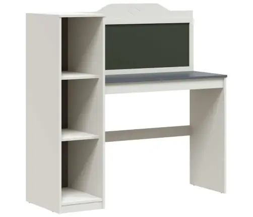 Kreida Galda Ar Plauktu Balts Un Pelēks 120 X 45 X 118.5 Cm Vidaxl