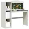 Kreida Galda Ar Plauktu Balts Un Pelēks 120 X 45 X 118.5 Cm Vidaxl