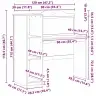 Kreida Galda Ar Plauktu Balts Un Pelēks 120 X 45 X 118.5 Cm Vidaxl