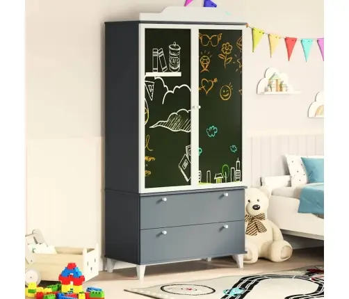 Funkcionāla Skolas Skapītis Pelēka Un Balta Inženierijas Koks Vidaxl