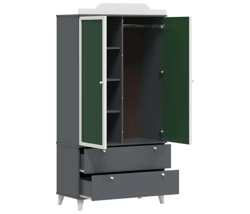 Funkcionāla Skolas Skapītis Pelēka Un Balta Inženierijas Koks Vidaxl