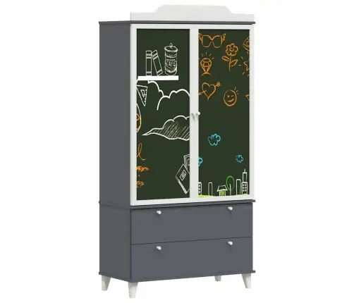 Funkcionāla Skolas Skapītis Pelēka Un Balta Inženierijas Koks Vidaxl