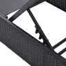 Saulės Gultas Su Pagalve Juoda 60 X 200 X 27Cm Poliratanas