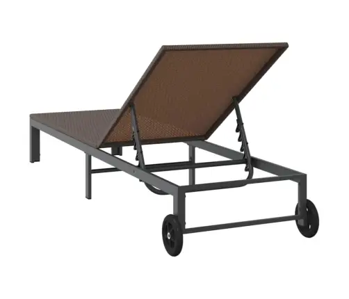 Päevitusvoodi 1-Isik Pruun 60 X 200 X 27Cm Polürotang