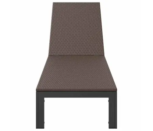 Päevitusvoodi 1-Isik Pruun 60 X 200 X 27Cm Polürotang