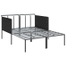 Sauļošanās Krēsls Ar Spilveniem 2 Personām Antracīta 115X153X69,5 Cm Tērauds Vidaxl