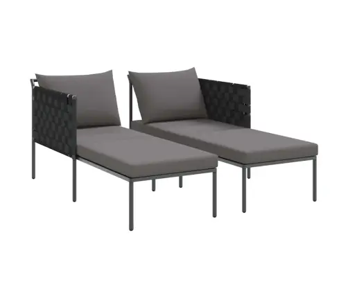 Sauļošanās Gulta Ar Spilveniem 2-Personām Pelēkā 115X153X69,5 Cm Tērauda Vidaxl Sauļošanās Gulta Ar Spilveniem 2-Personām Pelēkā 115X153X69,5 Cm Tērauda Vidaxl