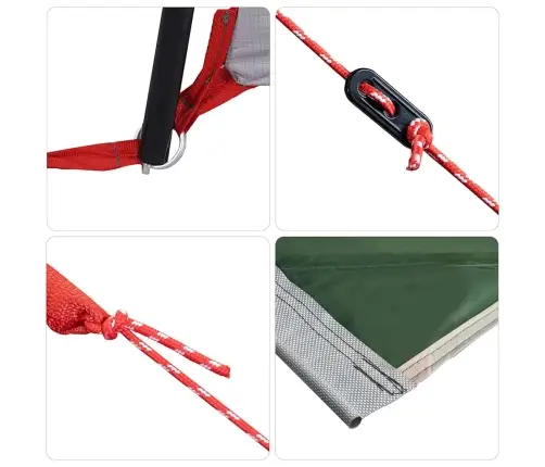 Užpakalinė Palapinė Karavanui Su Stogu Žalia 352 X 250 X 240 Cm