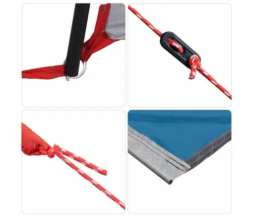 Aizmugures Telts Karavanam Taisnstūra Zila 352 X 250 X 245 Cm Vidaxl