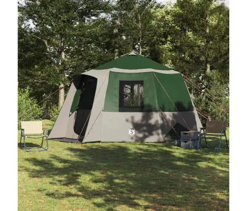 Kabanas Palapinė Su Stogu Žalia Ir Balta 405 X 405 X 273 Cm