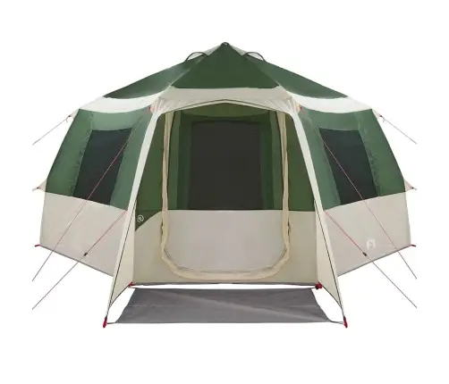Kabanas Palapinė Su Stogu Žalia Ir Balta 405 X 405 X 273 Cm