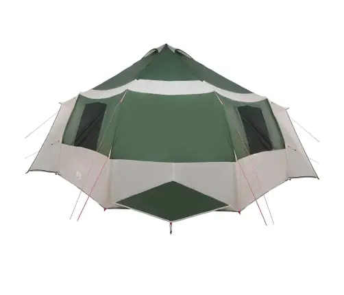 Kabanas Palapinė Su Stogu Žalia Ir Balta 405 X 405 X 273 Cm