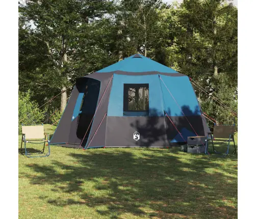 Kabriolet Telts Ar Jumtu Zila Un Pelēka 405 X 405 X 273 Cm Vidaxl