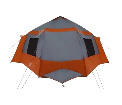 Kabanas Palapinė Su Stogu Pilka Ir Oranžinė 405 X 405 X 273 Cm