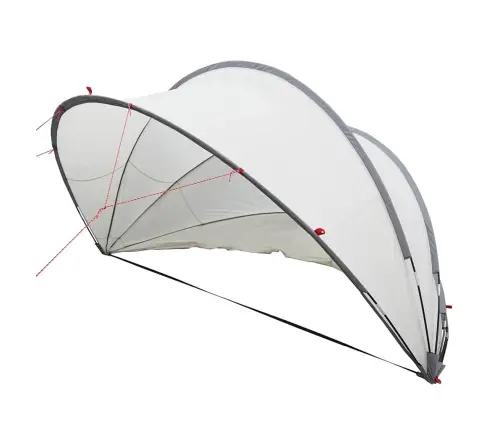 Baseina Kupols Pelēka Un Oranža 336 X 322 X 160 Cm Vidaxl