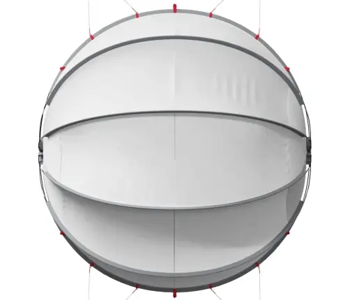 Baseina Kupols Pelēka Un Oranža 336 X 322 X 160 Cm Vidaxl