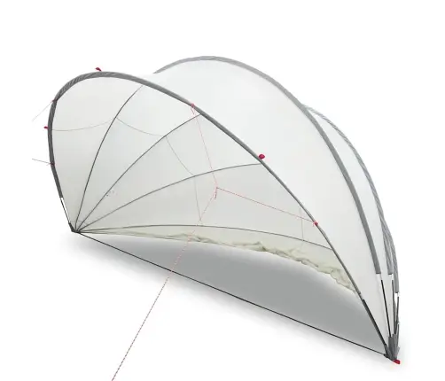 Baseina Kupols Pelēka Un Oranža 430 X 430 X 210 Cm Vidaxl