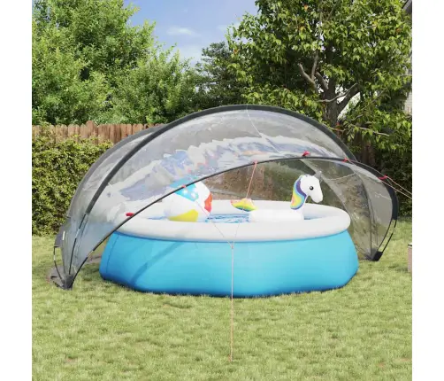 Baseina Kupols Caurspīdīgs 472 X 460 X 229 Cm Pvc Vidaxl