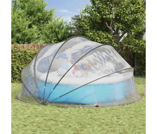 Baseina Kupols Caurspīdīgs 472 X 460 X 229 Cm Pvc Vidaxl