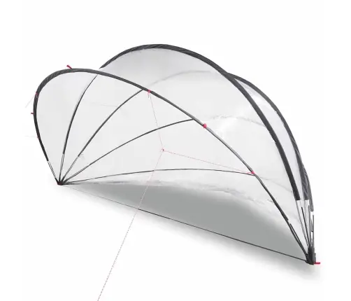 Baseina Kupols Caurspīdīgs 472 X 460 X 229 Cm Pvc Vidaxl