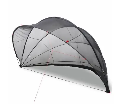 Baseni Kuppel Must 472 X 460 X 229 Cm 185T Polüester Pu Kattega