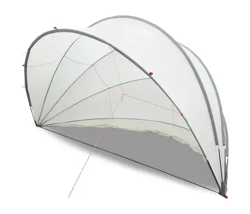 Baseina Kupols Pelēka Un Oranža 500 X 500 X 236 Cm Vidaxl