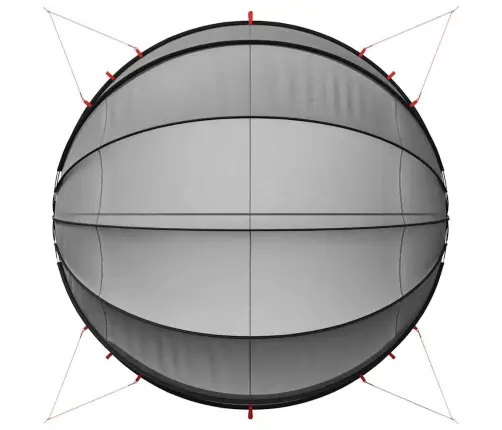 Baseina Kupols Melna 500 X 500 X 236 Cm Vidaxl