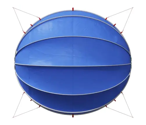 Baseina Kupols Zila 546 X 516 X 250 Cm Vidaxl
