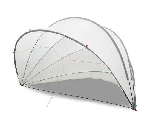 Baseina Kupols Pelēka Un Oranža 546 X 516 X 250 Cm Vidaxl