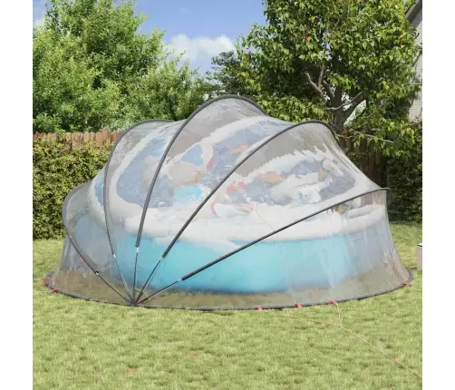 Baseina Kupols Caurspīdīgs 546 X 516 X 250 Cm Pvc Vidaxl