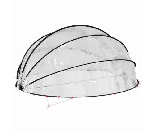 Baseina Kupols Caurspīdīgs 546 X 516 X 250 Cm Pvc Vidaxl