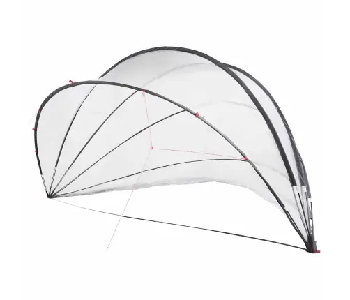 Baseina Kupols Caurspīdīgs 546 X 516 X 250 Cm Pvc Vidaxl