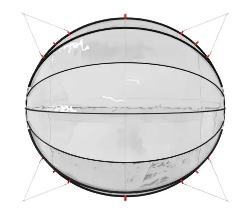 Baseina Kupols Caurspīdīgs 546 X 516 X 250 Cm Pvc Vidaxl
