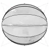 Baseina Kupols Caurspīdīgs 546 X 516 X 250 Cm Pvc Vidaxl