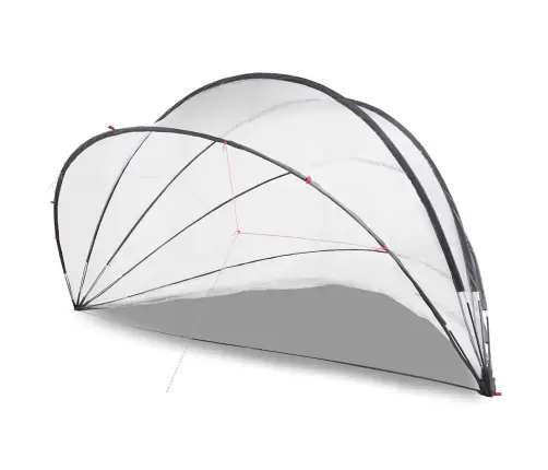 Baseina Kupols Caurspīdīgs 546 X 516 X 250 Cm Pvc Vidaxl