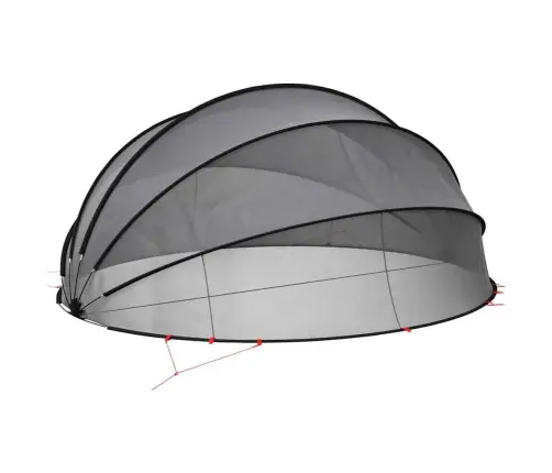 Baseina Kupols Melna 546 X 516 X 250 Cm Vidaxl