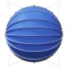 Baseina Kupols Zila 592 X 590 X 275 Cm Vidaxl