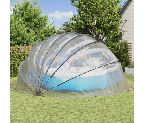 Baseina Kupols Caurspīdīgs 592 X 590 X 275 Cm Pvc Vidaxl