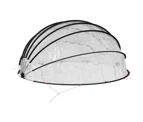 Baseina Kupols Caurspīdīgs 592 X 590 X 275 Cm Pvc Vidaxl